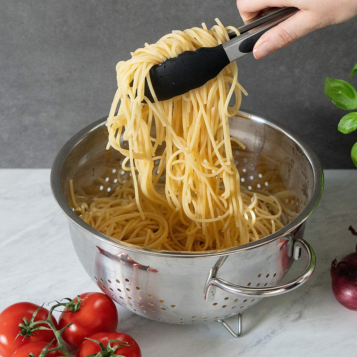 Navaris Σετ Με 2 Λαβίδες Κουζίνας Πολλαπλών Χρήσεων Από Ανοξείδωτο Ατσάλι Και Σιλικόνη - Black - 48716.01