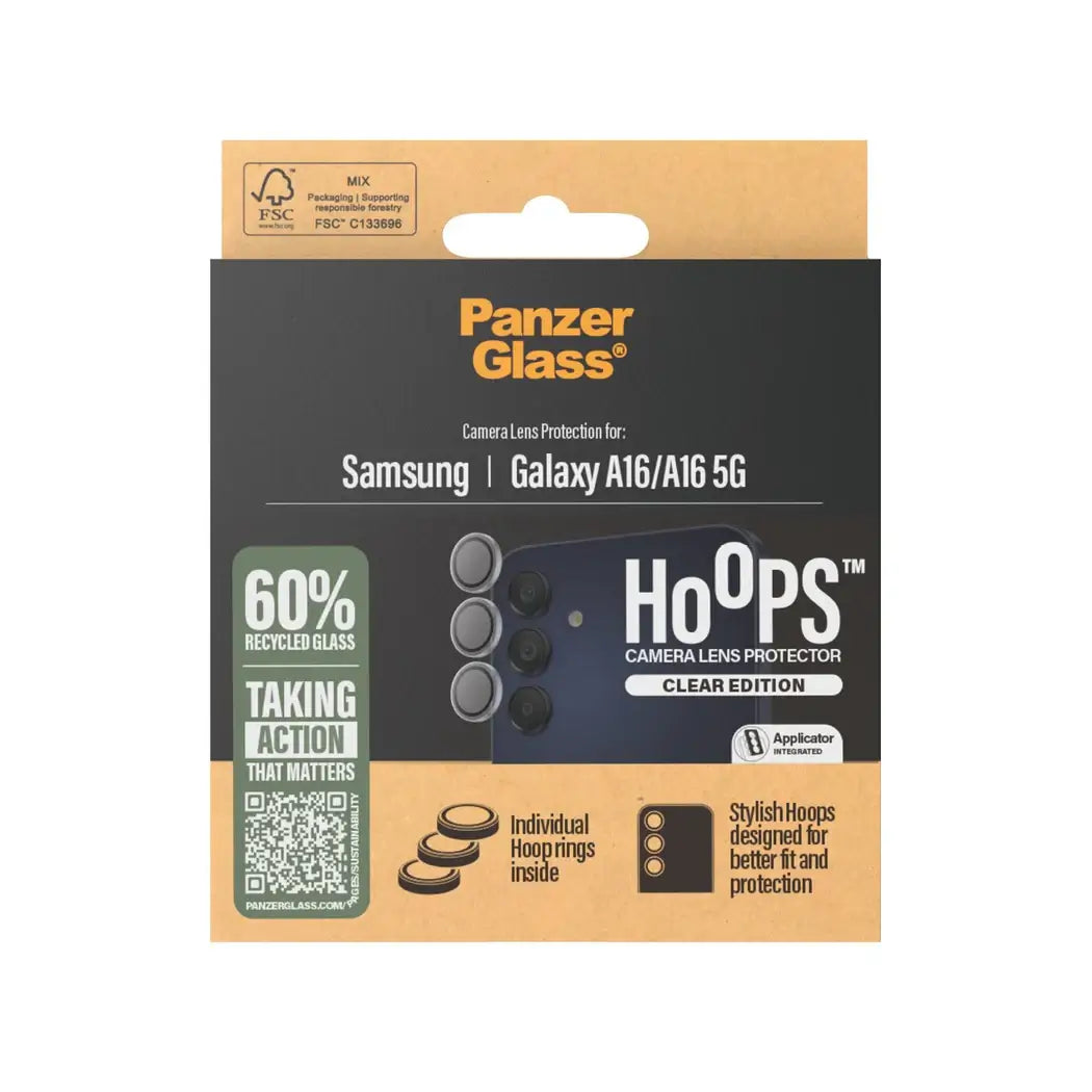 PanzerGlass Samsung Galaxy A16 4G / A16 5G Hoops Camera Lens Protector Αντιχαρακτικό Γυαλί για την Κάμερα - Διάφανο