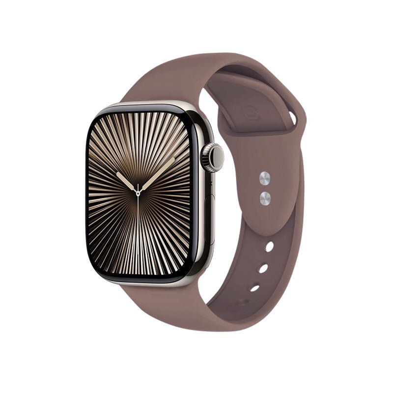 Crong Λουράκι Apple Watch 4/5/6/7/8/9/10/11 - SE (1/2/3) - ULTRA (1/2/3) - 44/45/46/49mm Σιλικόνης - Liquid Strap - Brown