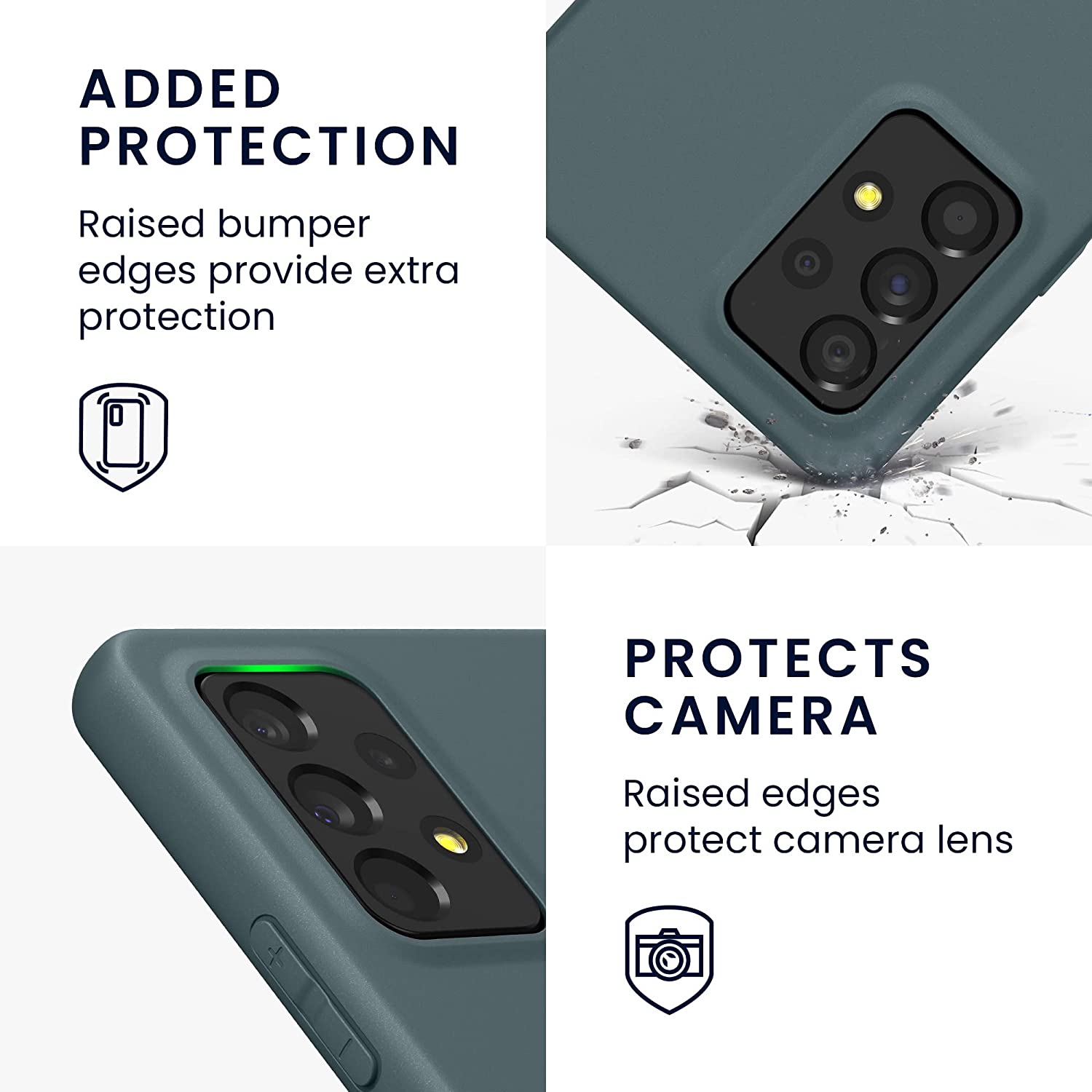 KW Samsung Galaxy A53 5G Θήκη Σιλικόνης TPU - Slate Gray - 57808.202