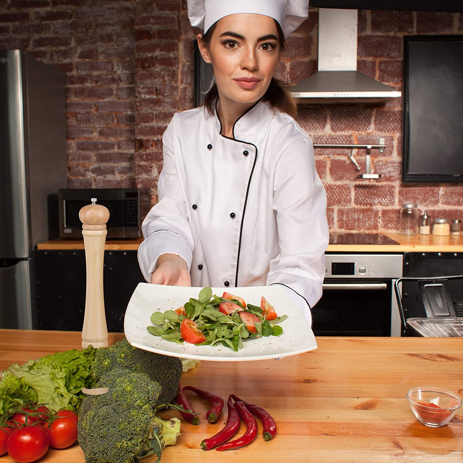 Relaxdays Ξύλινος Μύλος Πιπεριού - Natural - 4052025948344