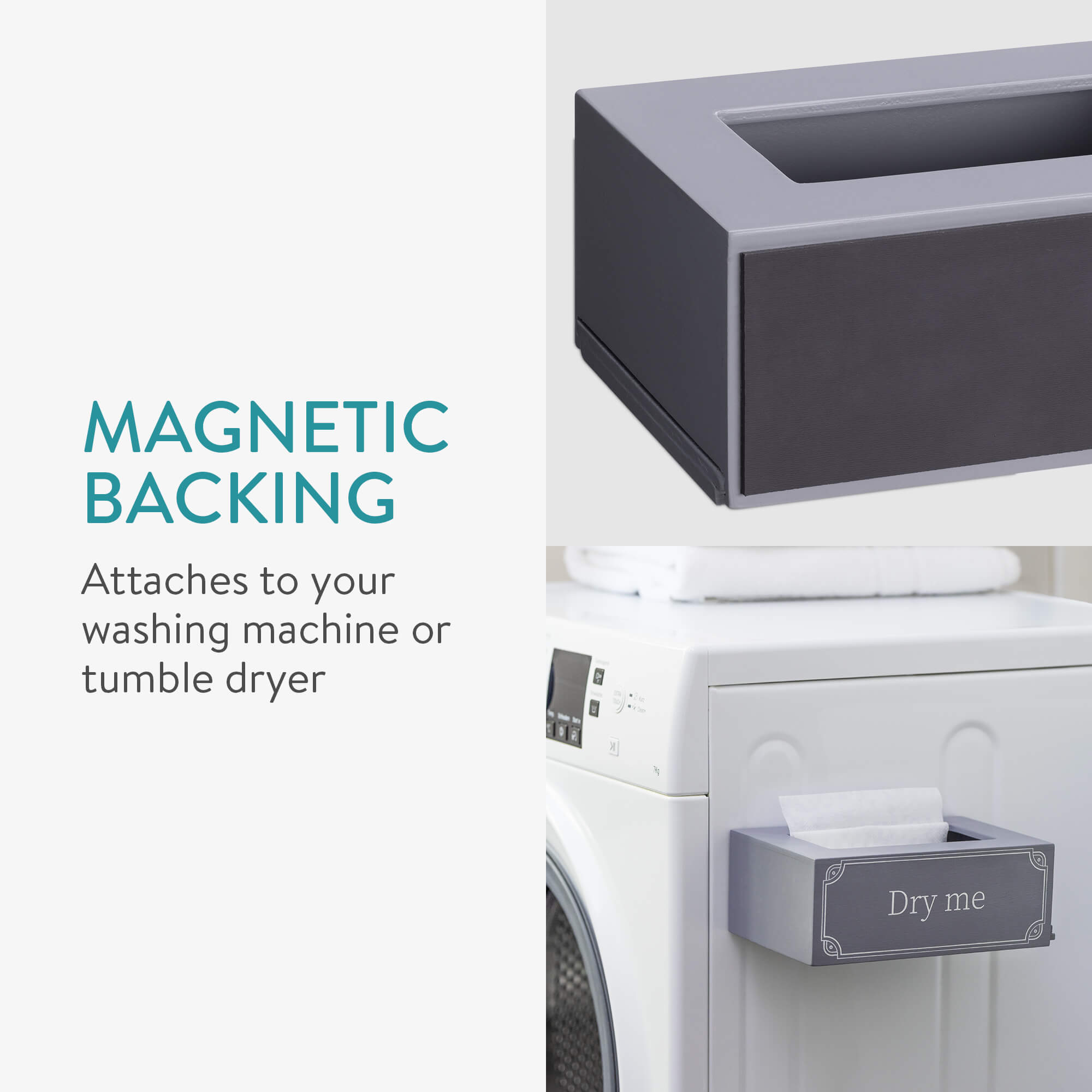 Navaris Κουτί Αποθήκευσης για Χαρτομάντηλα - Grey - 56606.01