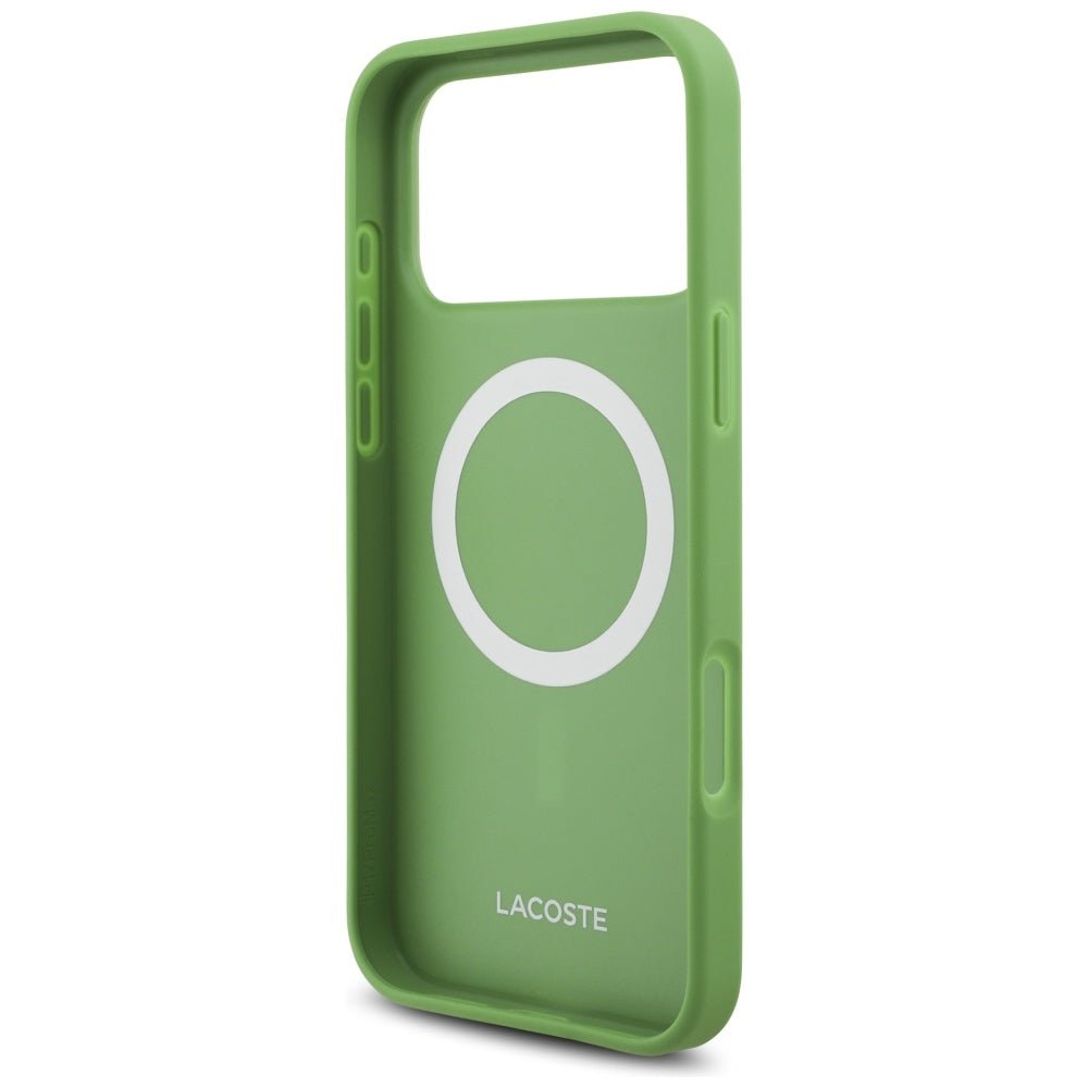 Lacoste iPhone 17 Pro Max - Petit Pique Lacquer Logo MagSafe - Σκληρή Θήκη με Πλαίσιο Σιλικόνης - Estragon