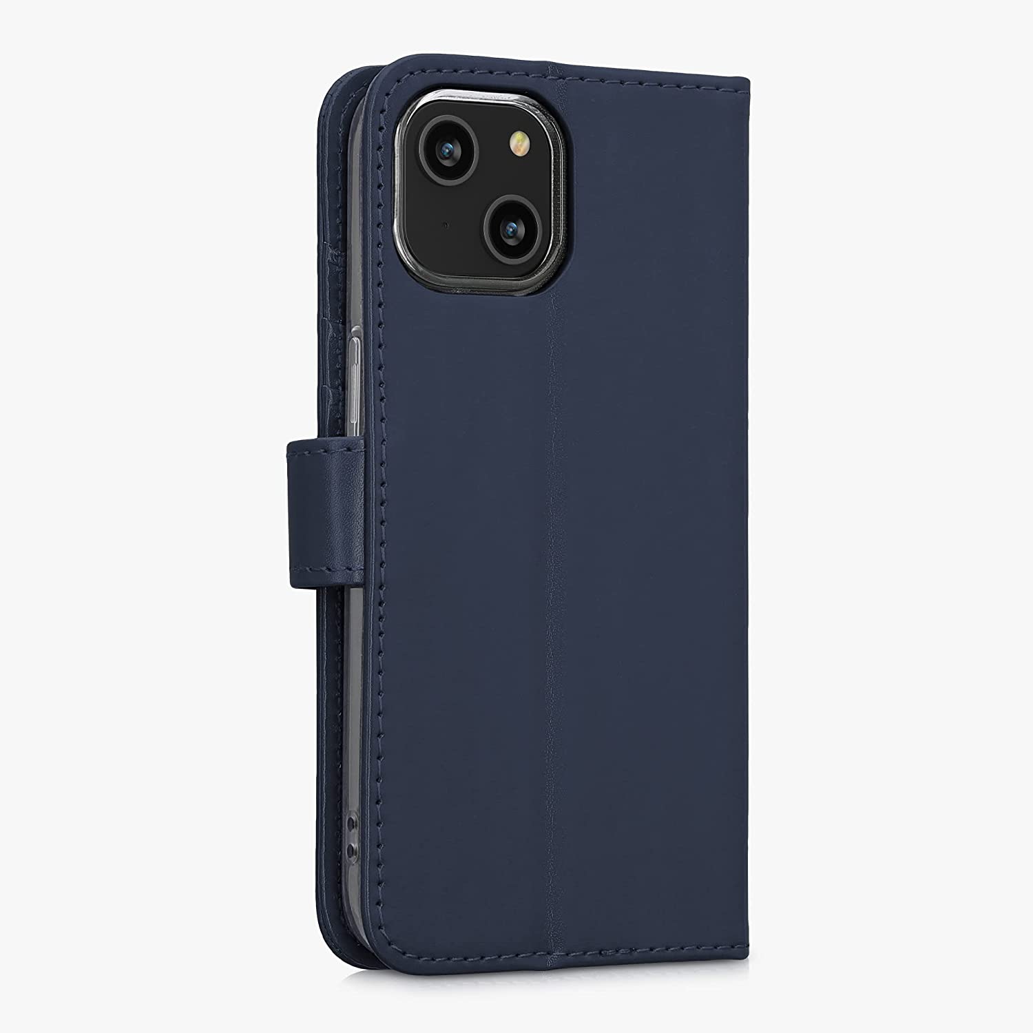 KW iPhone 14 Θήκη Πορτοφόλι Stand - Dark Blue - 59212.17