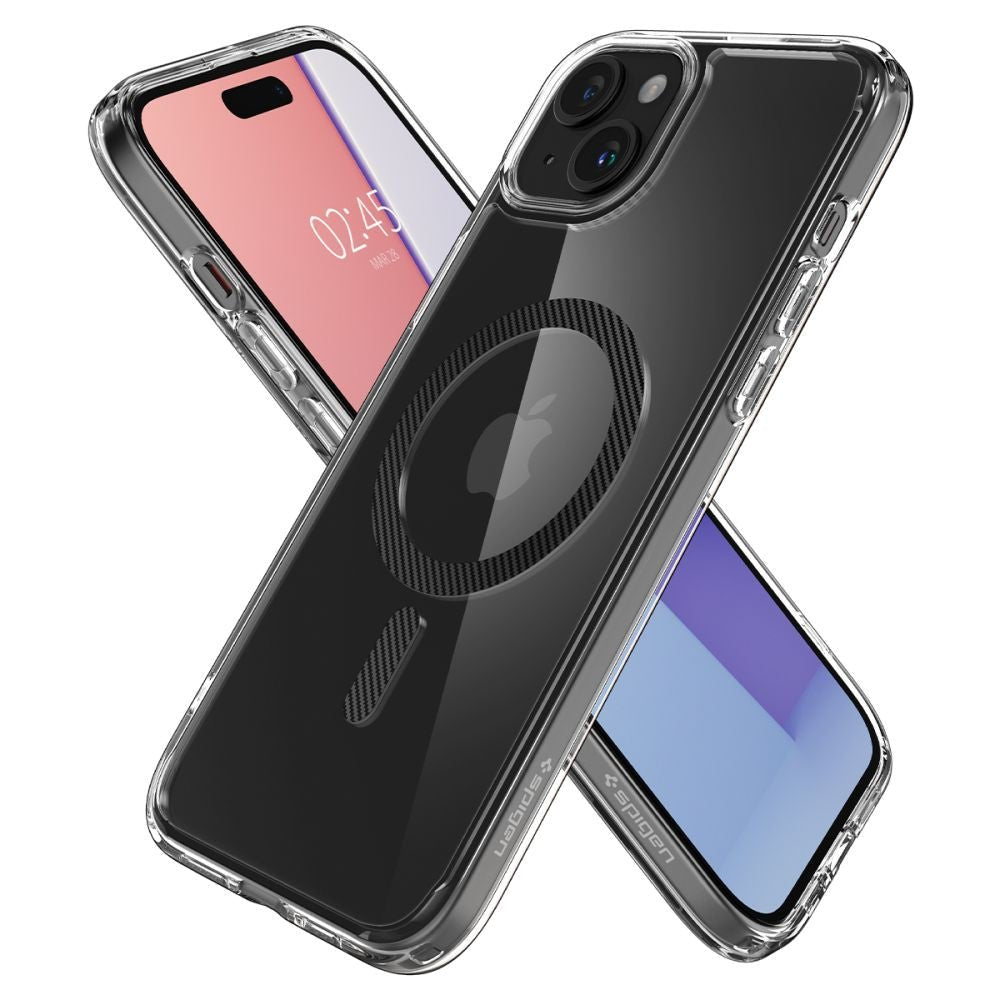 Spigen iPhone 15 Ultra Hybrid Mag Σκληρή Θήκη με Πλαίσιο Σιλικόνης Και MagSafe - Carbon Fiber