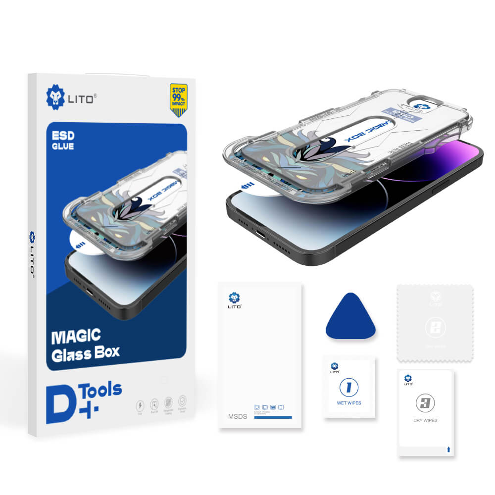 Lito iPhone 16 Pro Max Magic Glass Box D+ Tools Αντιχαρακτικό Γυαλί Οθόνης με Οδηγό Τοποθέτησης - Clear