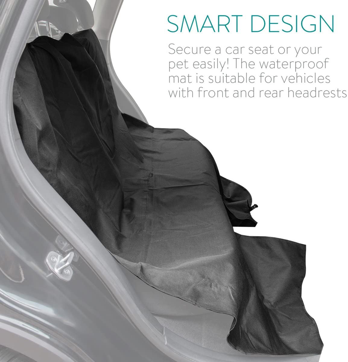 Navaris Dog Car Seat Cover - Κάλυμμα Καθίσματος Αυτοκινήτου για Σκύλους - Black - 47065.01