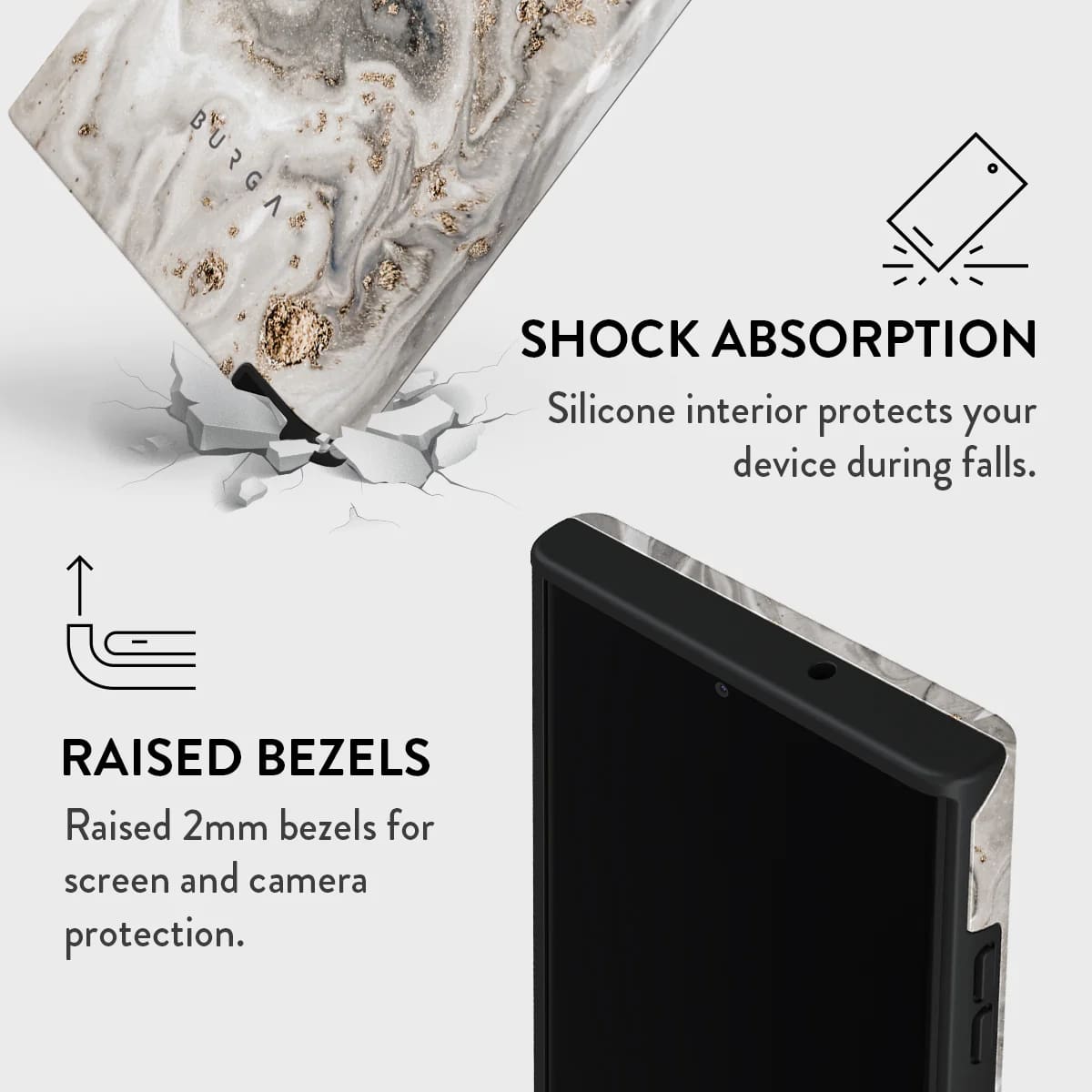 Burga Samsung Galaxy S23 Ultra Fashion Tough Σκληρή Θήκη - Snowstorm