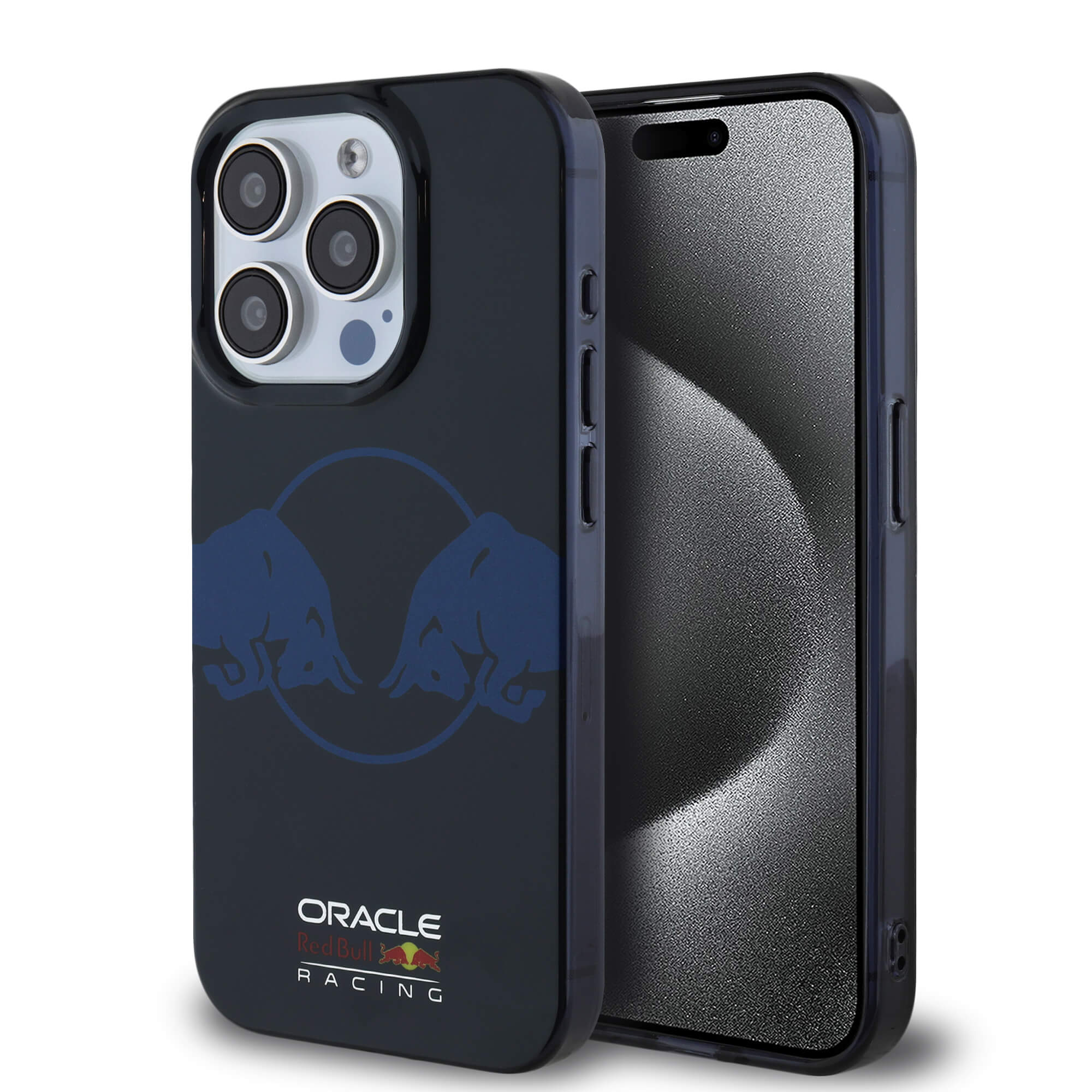 Red Bull iPhone 15 Pro Max - IML Two Bulls - MagSafe Σκληρή Θήκη με Πλαίσιο Σιλικόνης - Navy - RBHMP15X24HIDBV