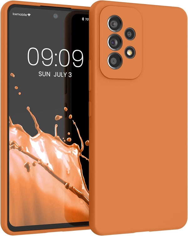 KW Samsung Galaxy A53 5G Θήκη Σιλικόνης Rubberized TPU - Warm Apricot