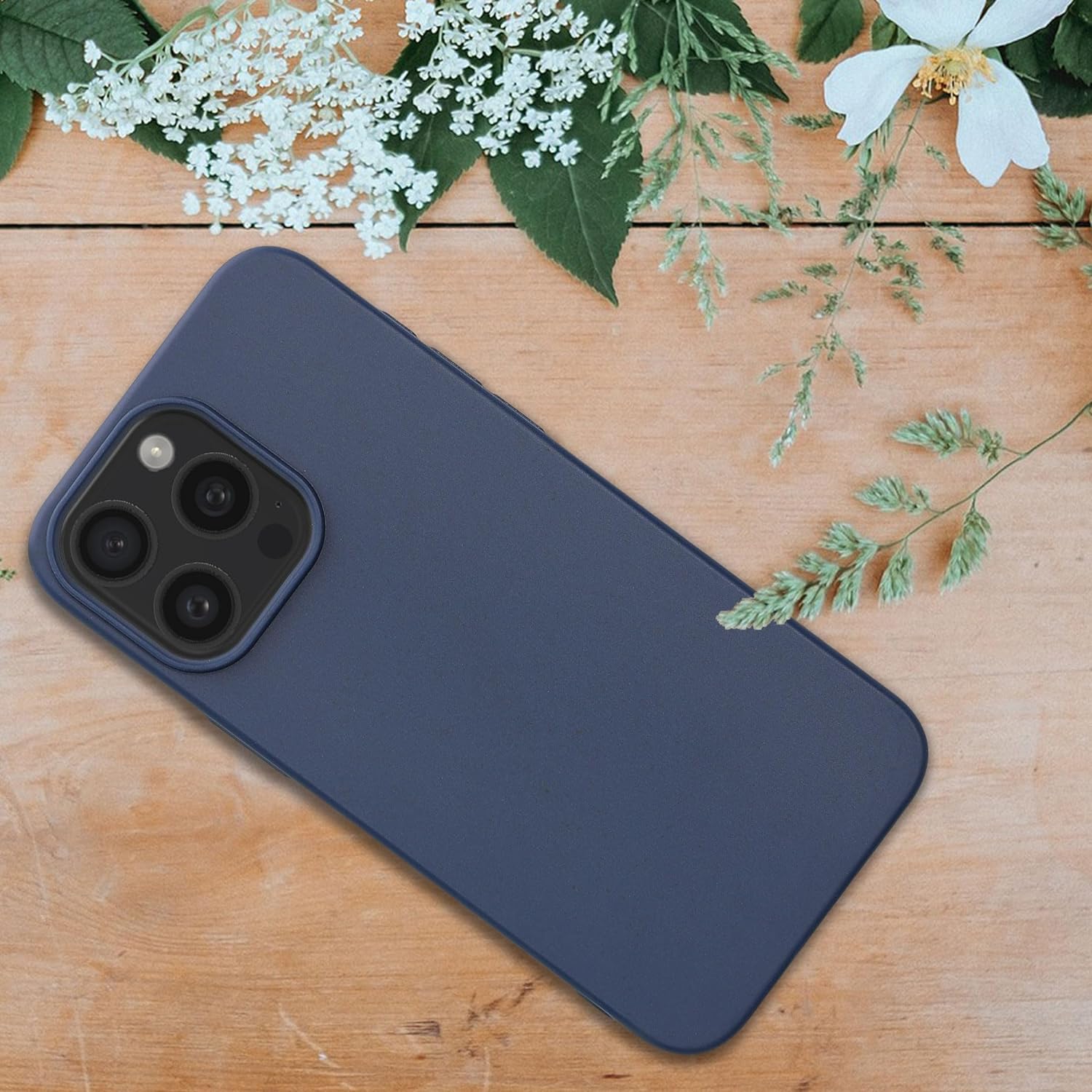 Kalibri iPhone 15 Pro Max Θήκη Σιλικόνης TPU με Ανακυκλώσιμο και Βιοδιασπώμενο Υλικό - Dark Blue