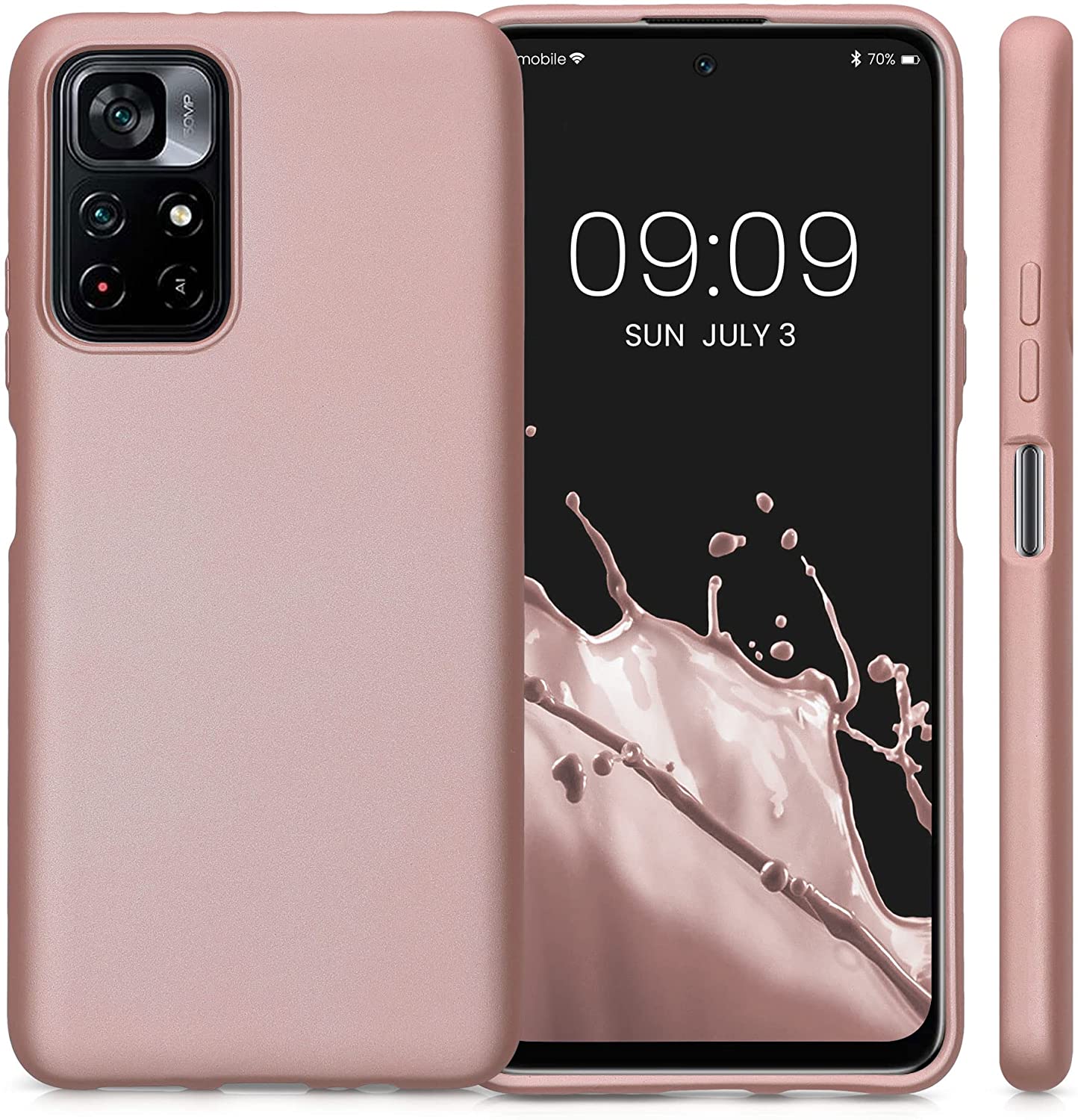 KW Xiaomi Poco M4 Pro 5G / Redmi Note 11S 5G Θήκη Σιλικόνης TPU - Metallic Rose Gold - 56932.31