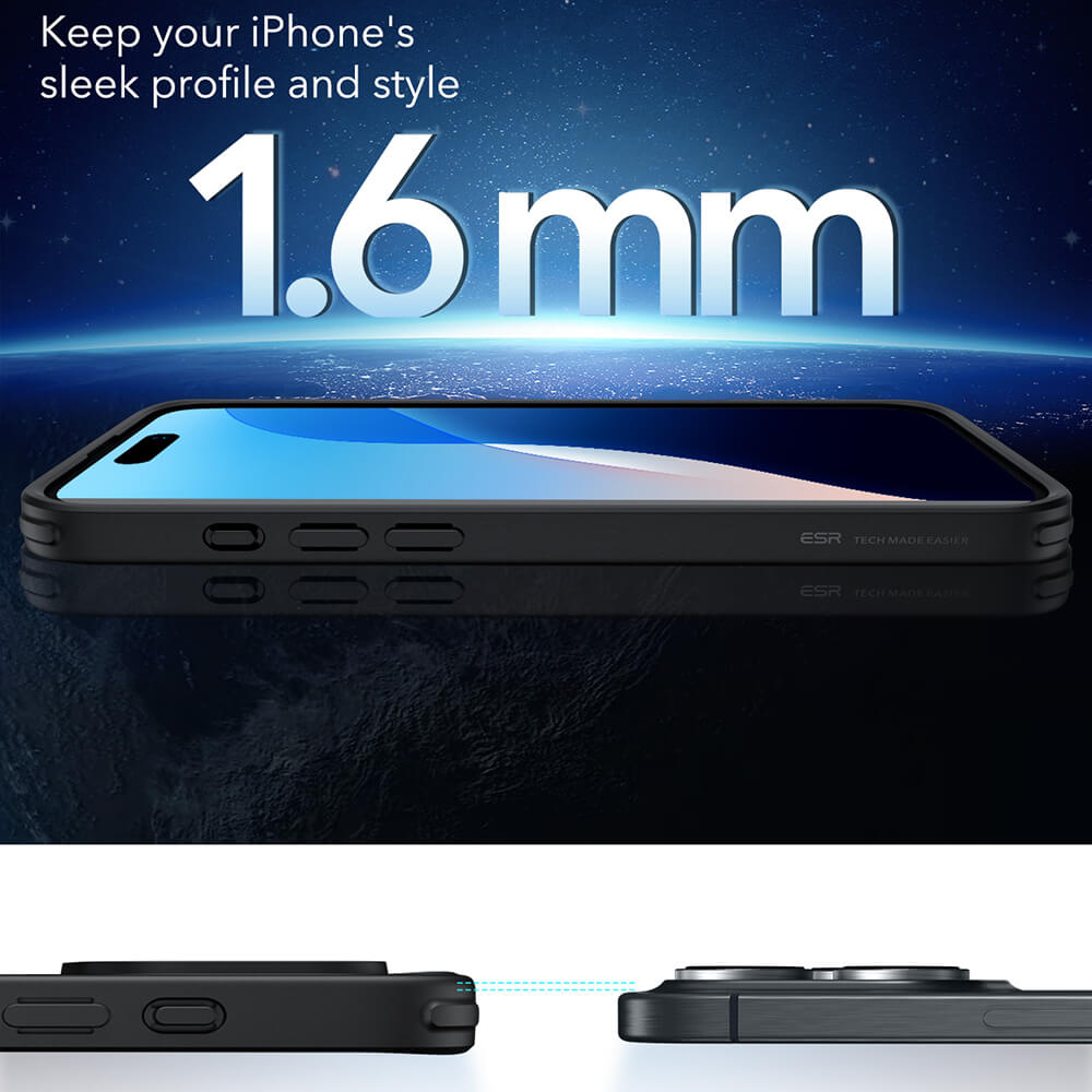 ESR iPhone 16 Pro Max Classic Hybrid Halolock Σκληρή Θήκη με Πλαίσιο Σιλικόνης και MagSafe - Frosted Black