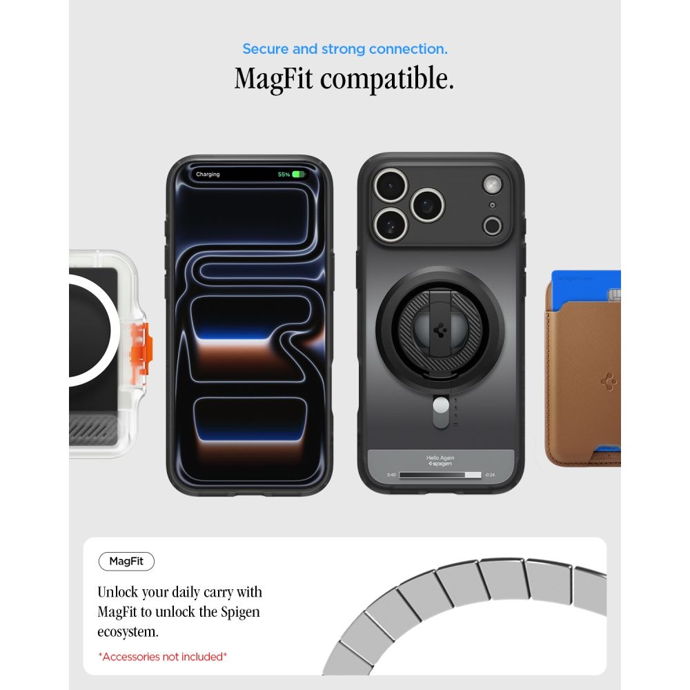 Spigen iPhone 18 Pro Max / iPhone 17 Pro Max - Σκληρή Θήκη με Πλαίσιο Σιλικόνης Και MagSafe - Ultra Hybrid Classic - Classic Black