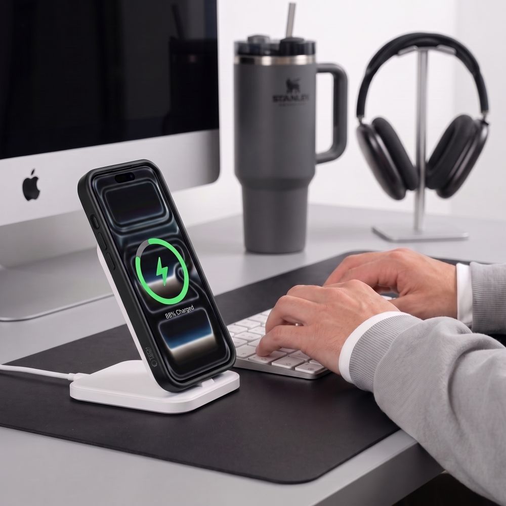 Tech-Protect iPhone 17 Pro Max / 18 Pro Max - Σκληρή Θήκη με Πλαίσιο Σιλικόνης και MagSafe - BasicMag - Matte Black