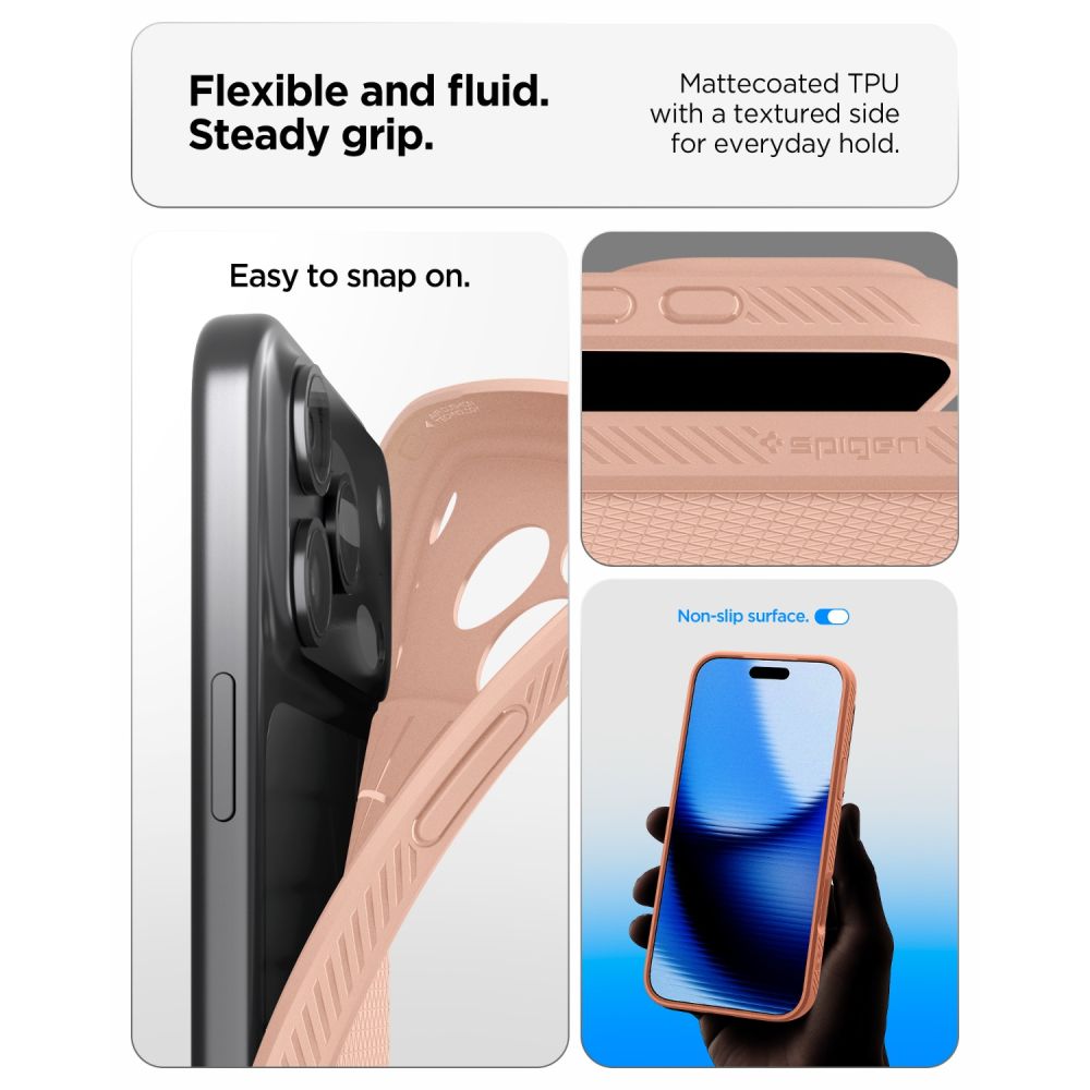 Spigen iPhone 18 Pro Max / iPhone 17 Pro Max - Θήκη Σιλικόνης - Liquid Air - Rose Titanium
