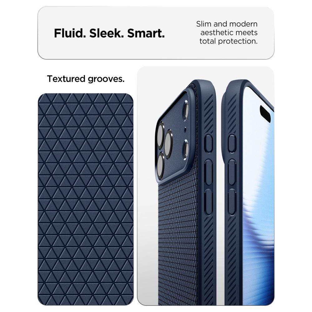 Spigen iPhone 18 Pro / iPhone 17 Pro - Θήκη Σιλικόνης - Liquid Air - Navy Blue