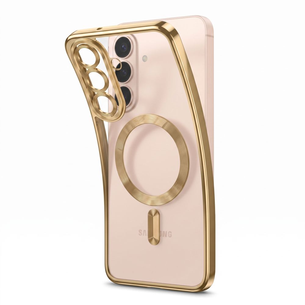 Tech-Protect Samsung Galaxy S26 FE - Θήκη Σιλικόνης TPU με MagSafe - MagFlex - Clear / Shiny Gold