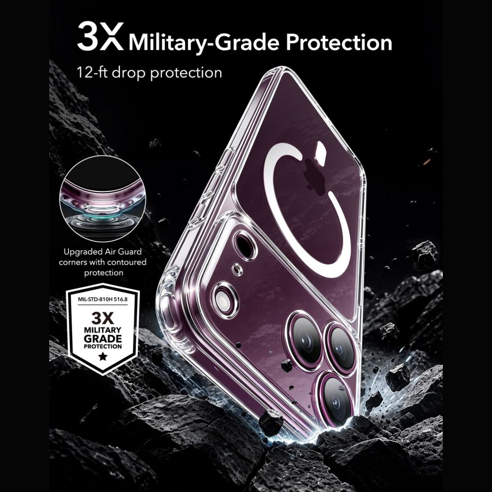 ESR iPhone 18 Pro Max / iPhone 17 Pro Max - Σετ με Θήκη Classic Hybrid MagSafe και Αντιχαρακτικό Γυαλί Οθόνης - Clear