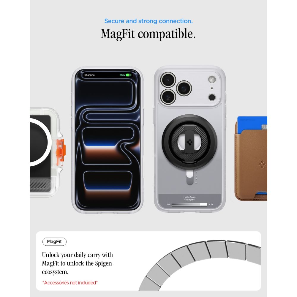 Spigen iPhone 18 Pro Max / iPhone 17 Pro Max - Σκληρή Θήκη με Πλαίσιο Σιλικόνης Και MagSafe - Ultra Hybrid Classic - Classic Silver