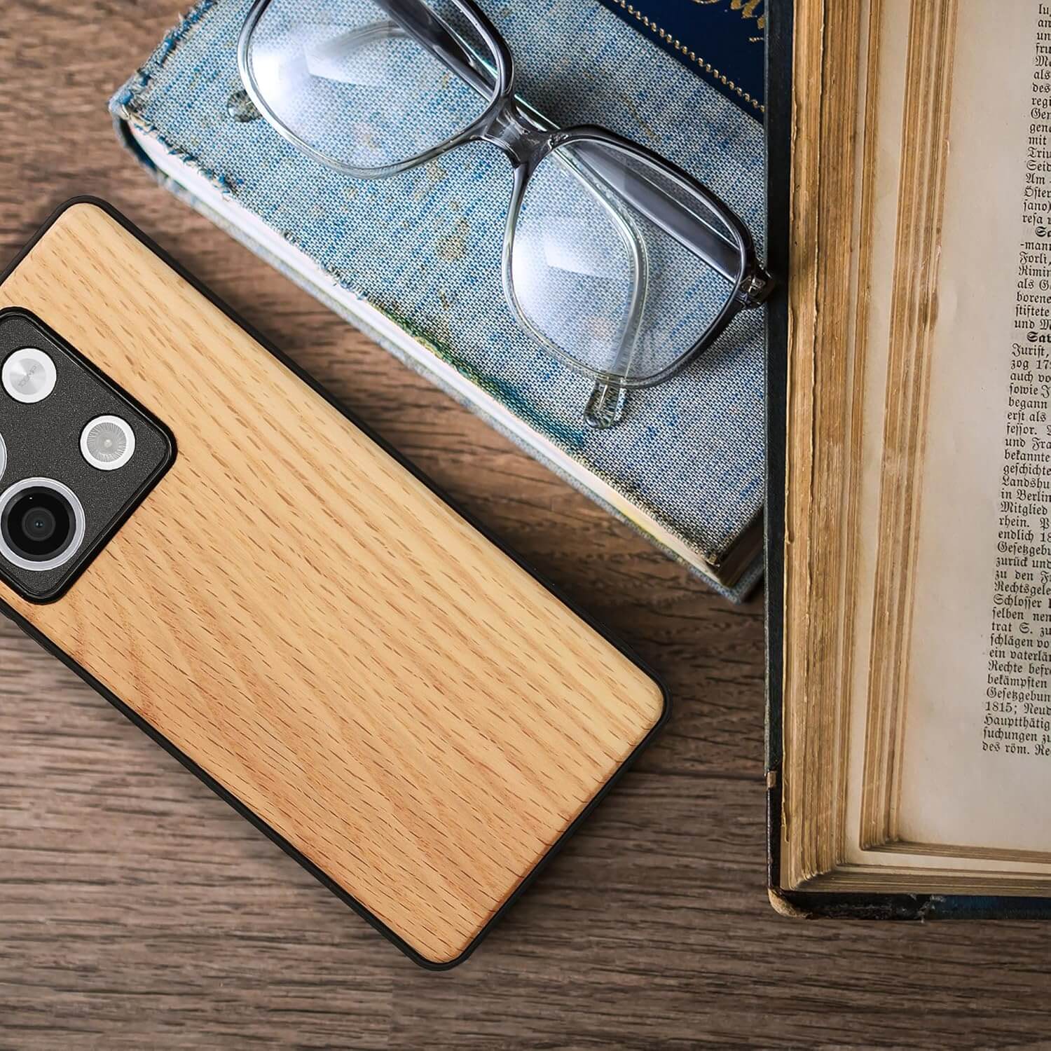 KW Xiaomi Redmi Note 13 5G Θήκη από Φυσικό Ξύλο - Light Brown