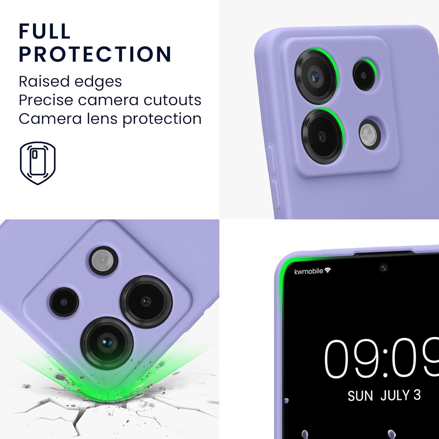 KW Xiaomi Redmi Note 13 Pro 5G / Poco X6 5G Θήκη Σιλικόνης TPU - Lavender