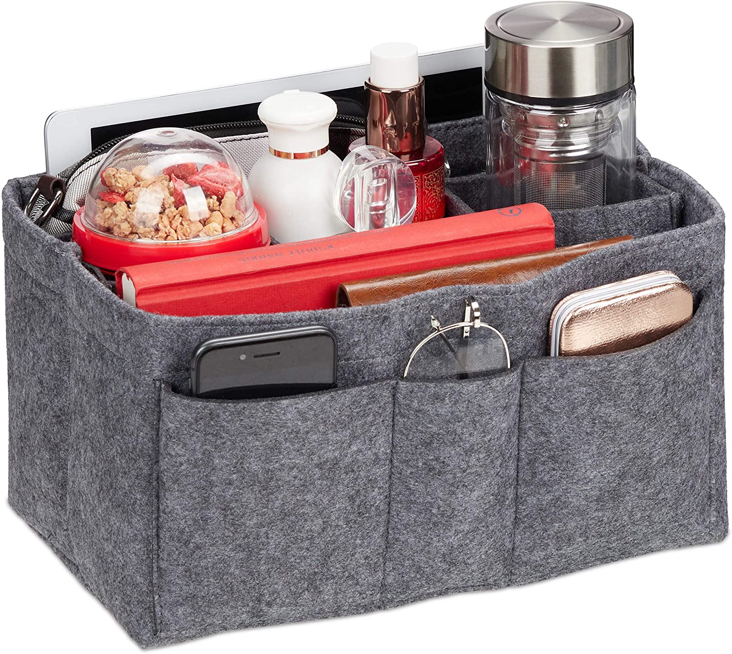 Relaxdays Τσάντα Αποθήκευσης - Size M - Dark Grey - 4052025895464