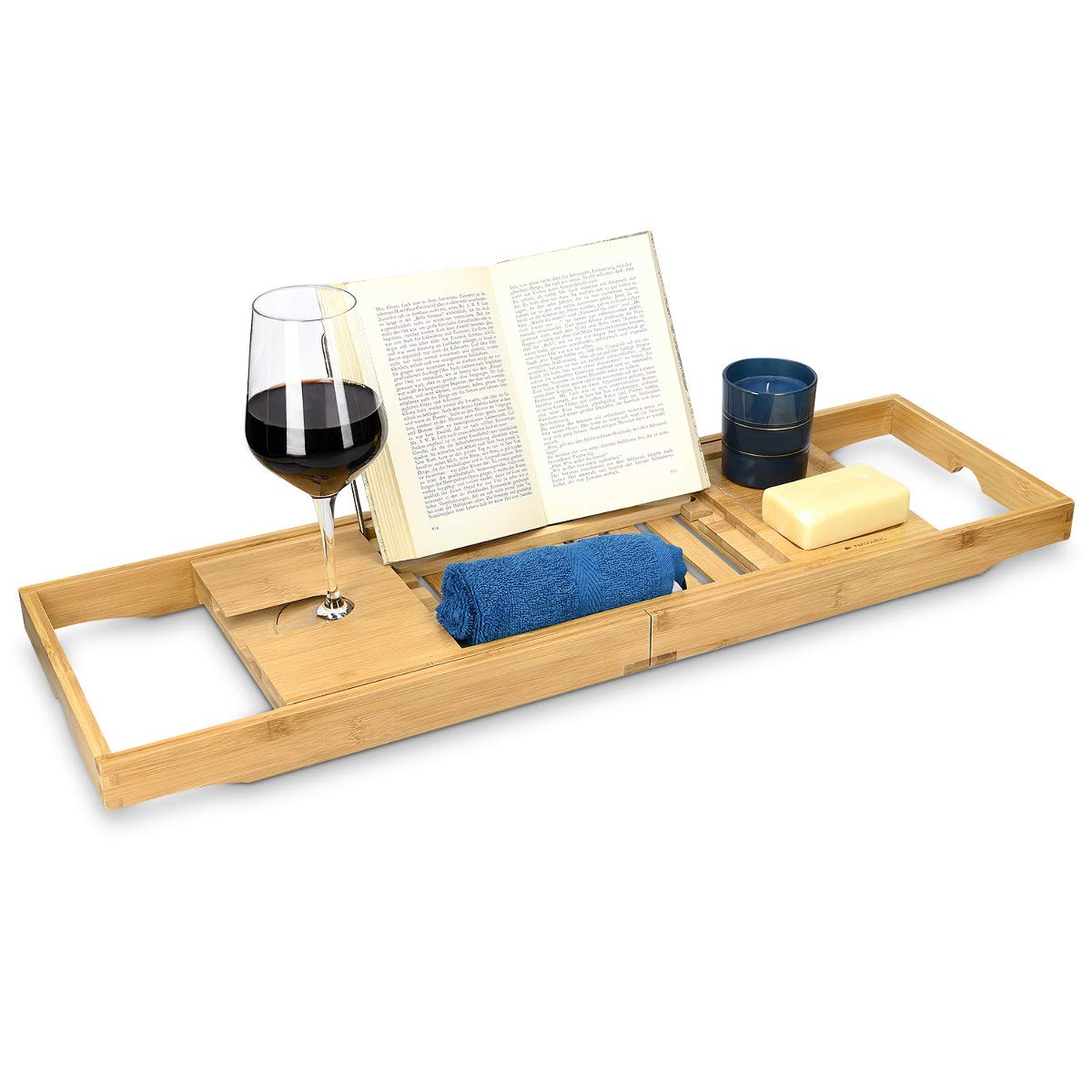 Navaris Wooden Bath Tray Rack Ξύλινη Βάση για τη Μπανιέρα - Brown - 47685.01