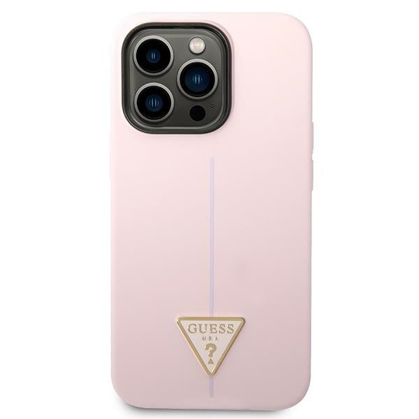 Guess iPhone 14 Pro Silicone Triangle Logo Θήκη Σιλικόνης - Purple - GUHCP14LSLTGU
