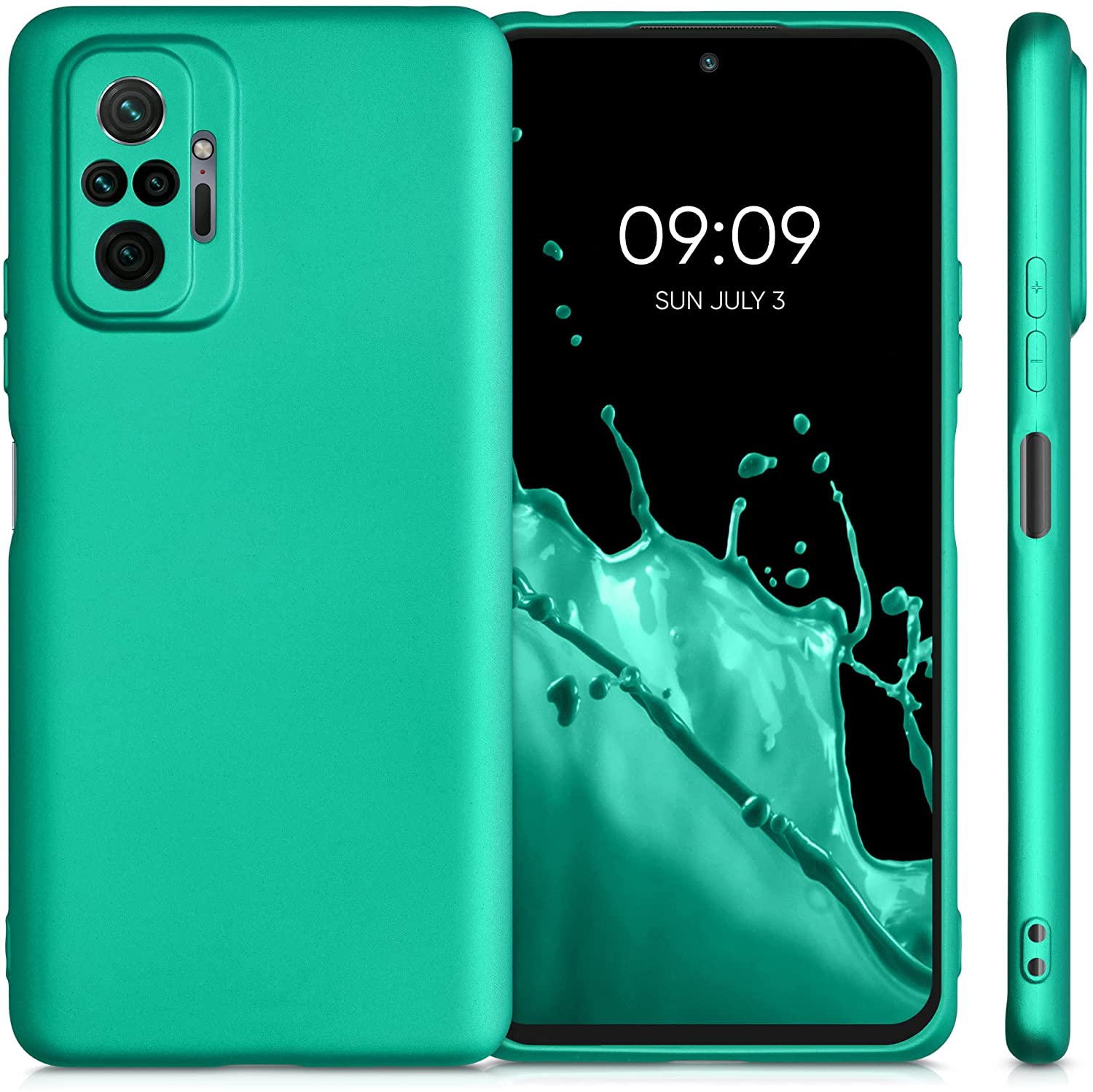 KW Xiaomi Redmi Note 10 Pro Θήκη Σιλικόνης TPU - Metallic Turquoise - 54552.128