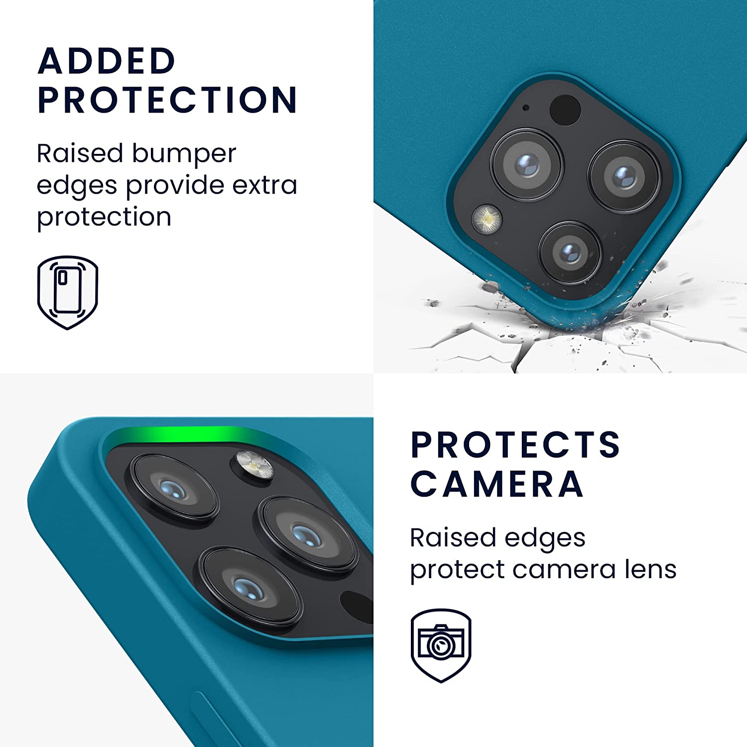 KW iPhone 13 Pro Θήκη Σιλικόνης Rubber TPU με MagSafe - Petrol Matte - 56560.57