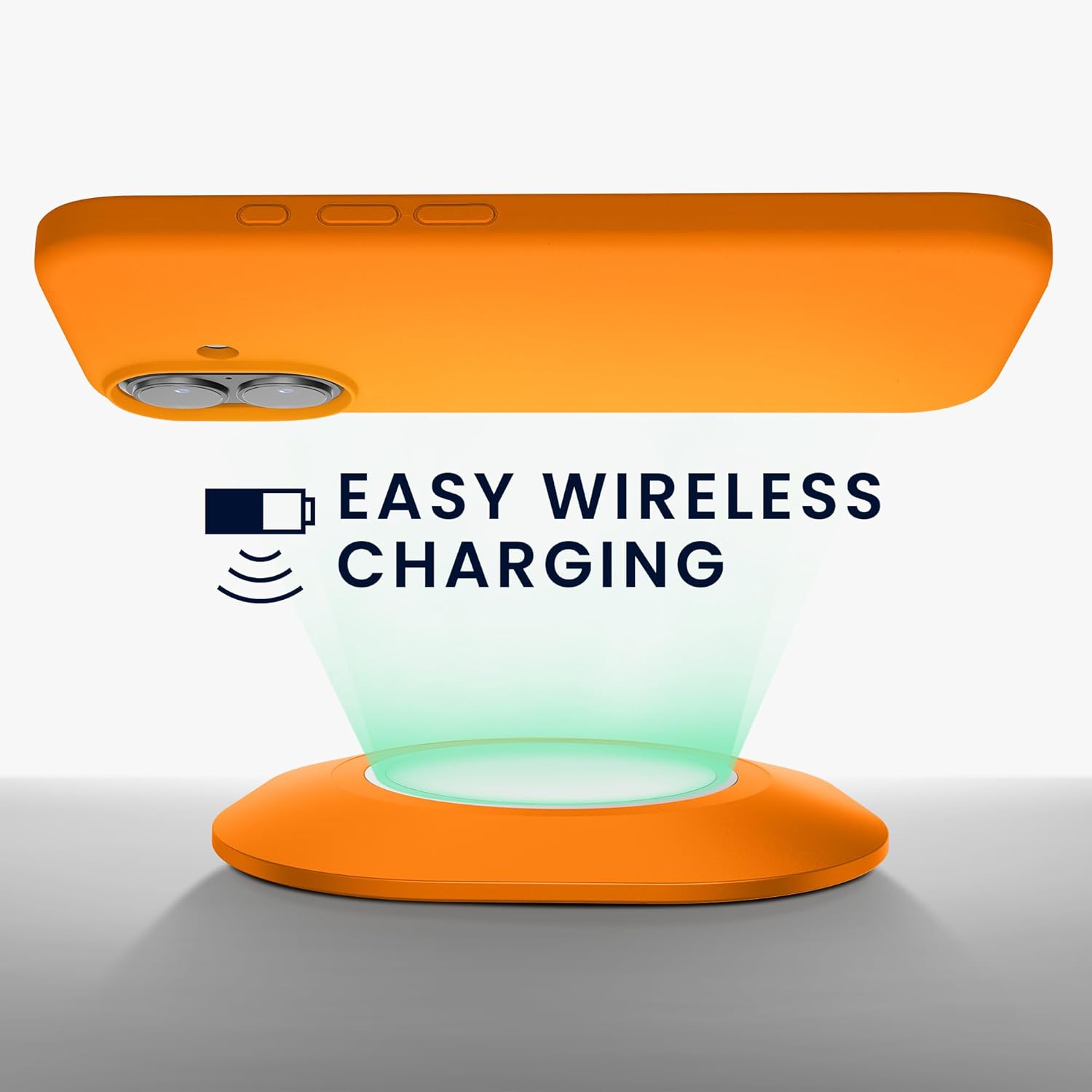 KW iPhone 16 Θήκη Σιλικόνης Rubberized TPU - Fruity Orange