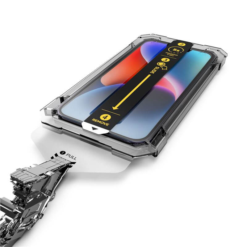 Mobile Origin iPhone 16e / 14 / 13 / 13 Pro Screen Guard 9H Αντιχαρακτικό Γυαλί Οθόνης με Πλαίσιο Τοποθέτησης - Clear