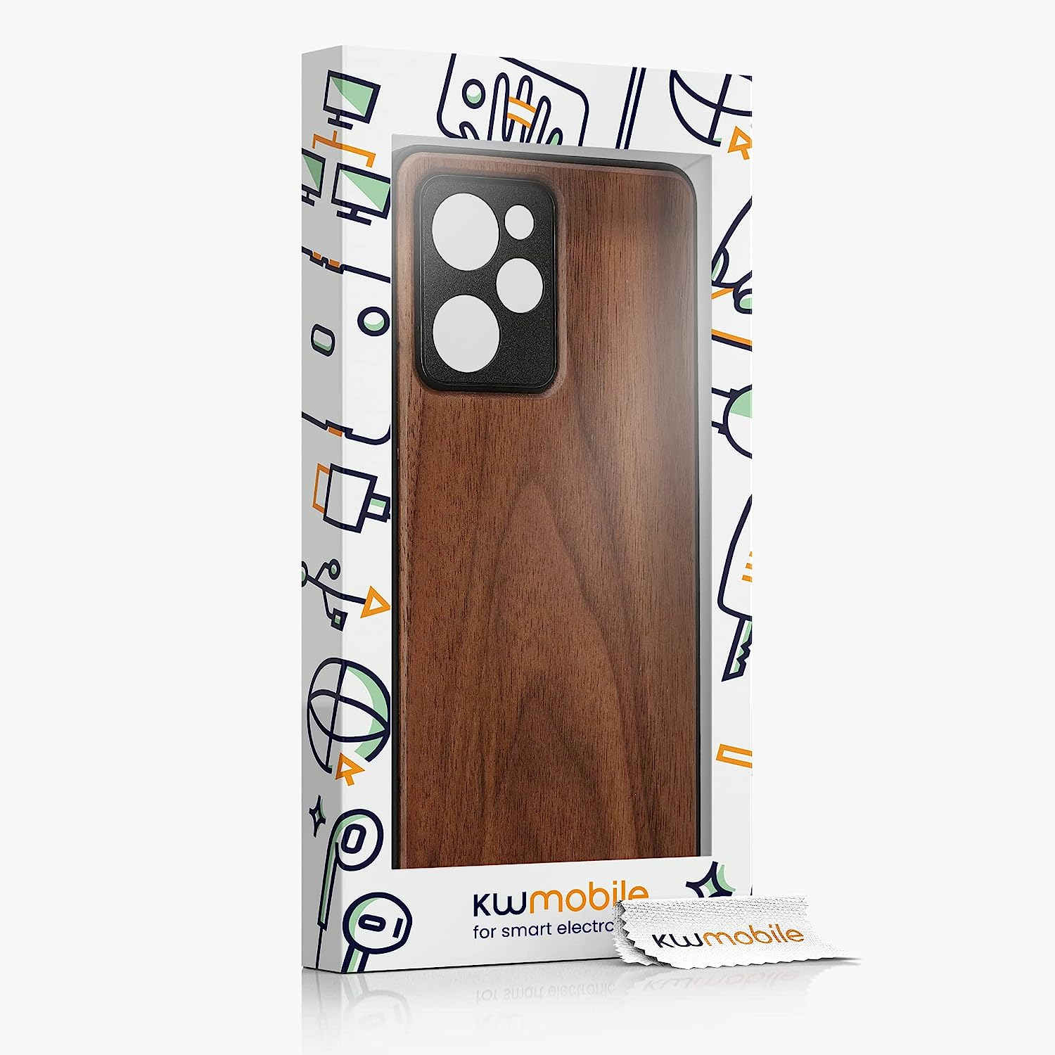 KW Xiaomi Poco X5 Pro 5G Θήκη από Φυσικό Ξύλο - Dark Brown - 60899.18