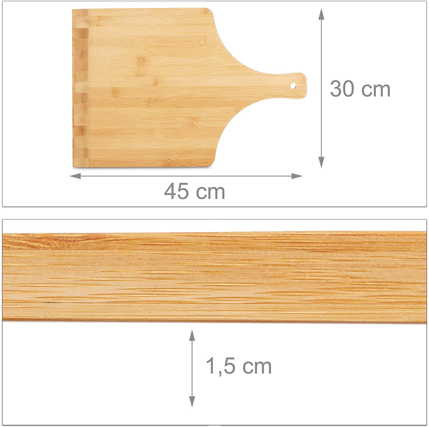 Relaxdays Φτυάρι Πίτσας από Μπαμπού - Light Brown - 4052025221546