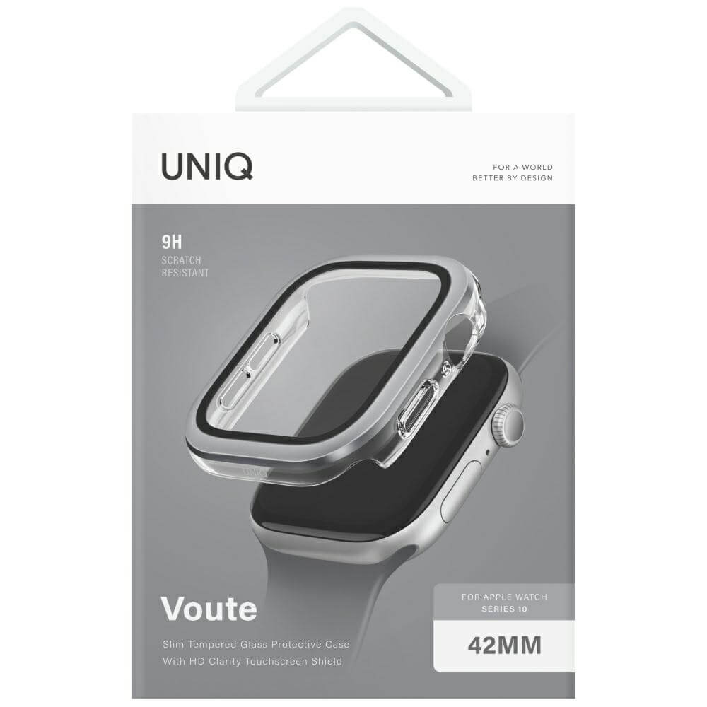 Uniq Θήκη Apple Watch 10/11 - 42mm Voute με Προστασία Οθόνης - Silver