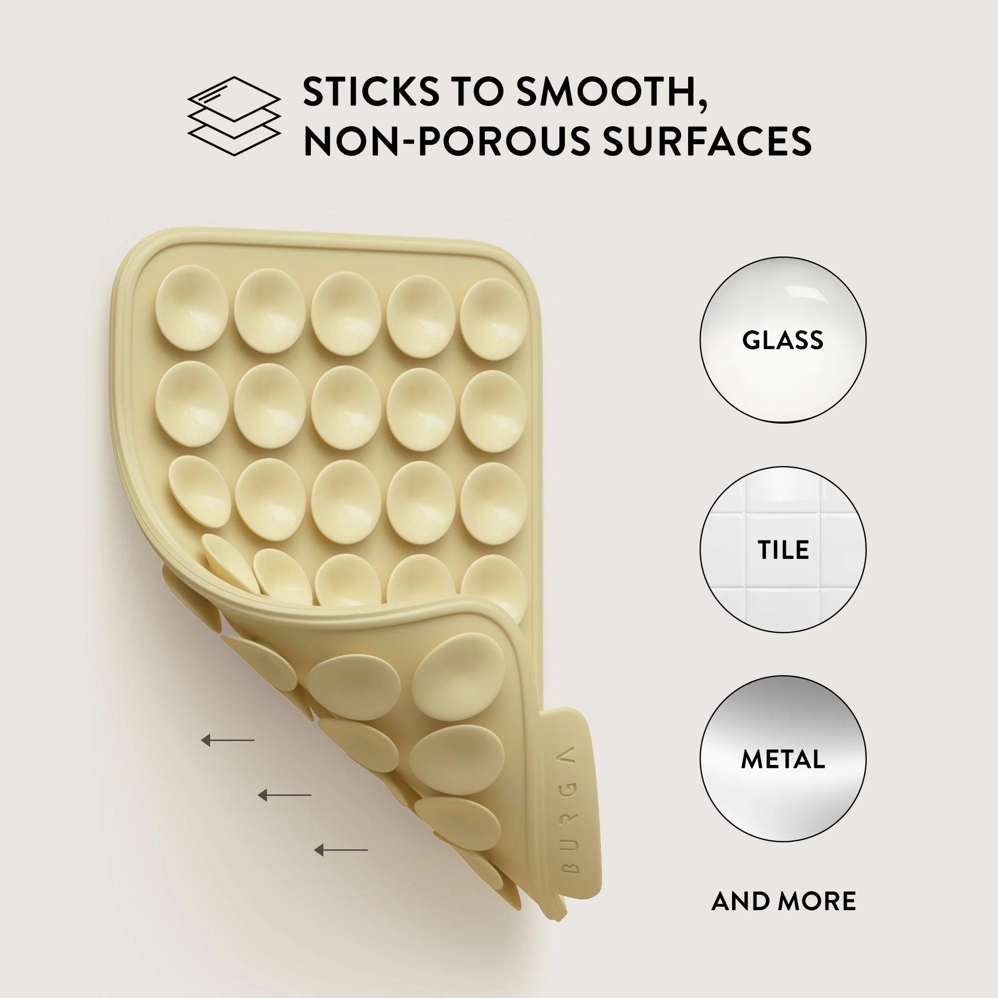 Burga StickPad Αξεσουάρ Στερέωσης Κινητού με Ενσωματωμένες Βεντούζες - Butter Yellow