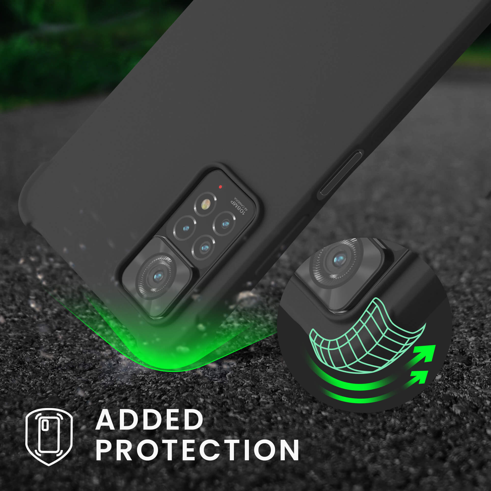 KW Xiaomi Redmi Note 11 Pro / Note 11 Pro 5G Θήκη Σιλικόνης TPU με Λουράκι - Black - 58086.01