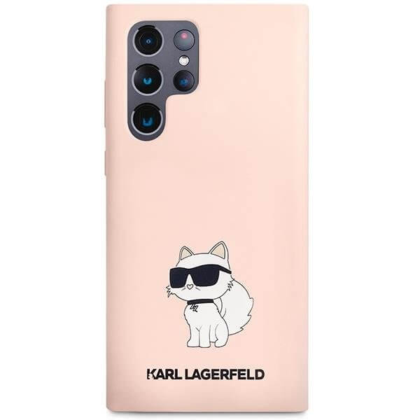Karl Lagerfeld Samsung Galaxy S23 Ultra Silicone Choupette Body Θήκη Σιλικόνης - Pink - KLHCS23LSNCHBCP