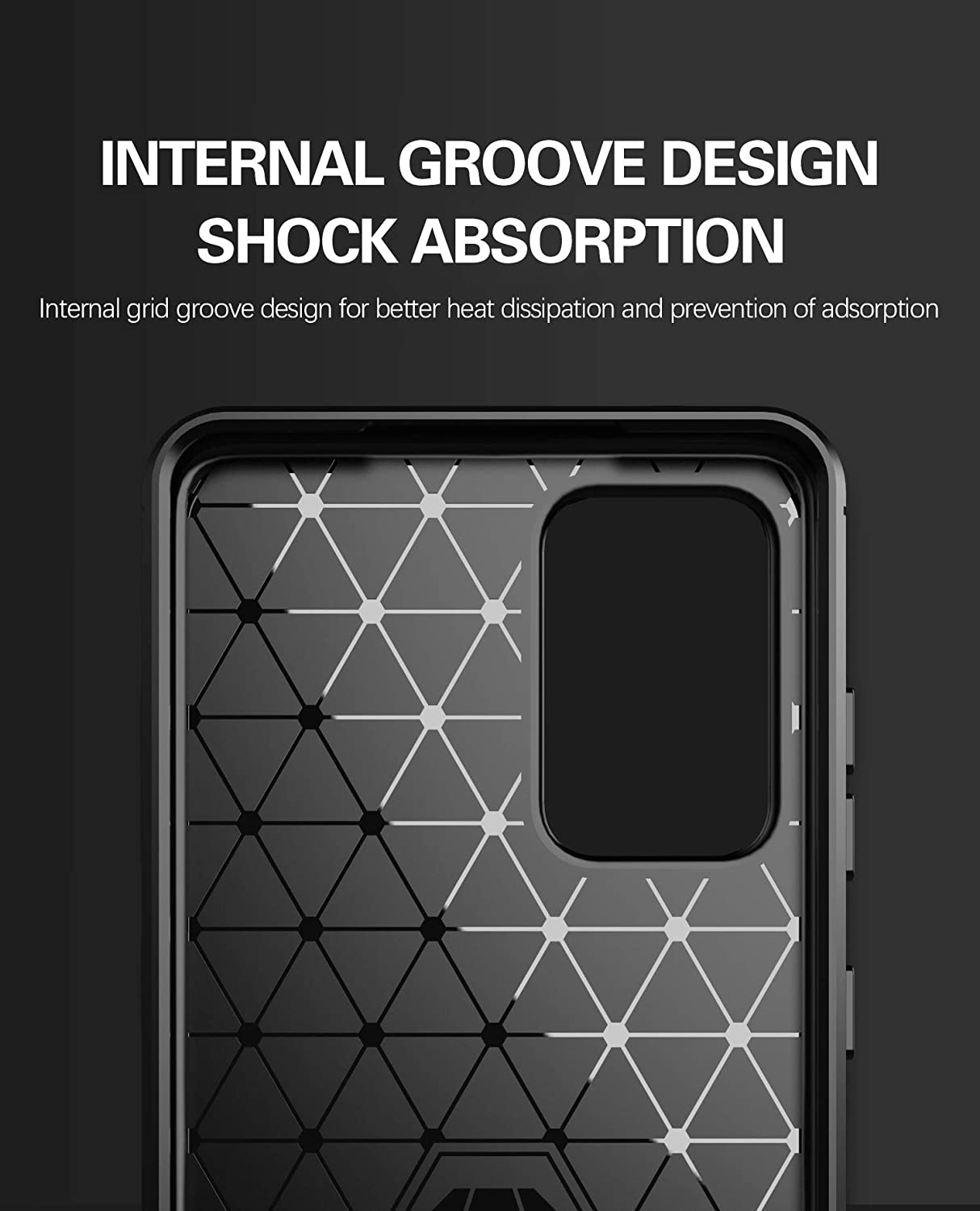 Cadorabo Samsung Galaxy A72 / A72 5G Θήκη Rugged Carbon TPU - Brushed Gray