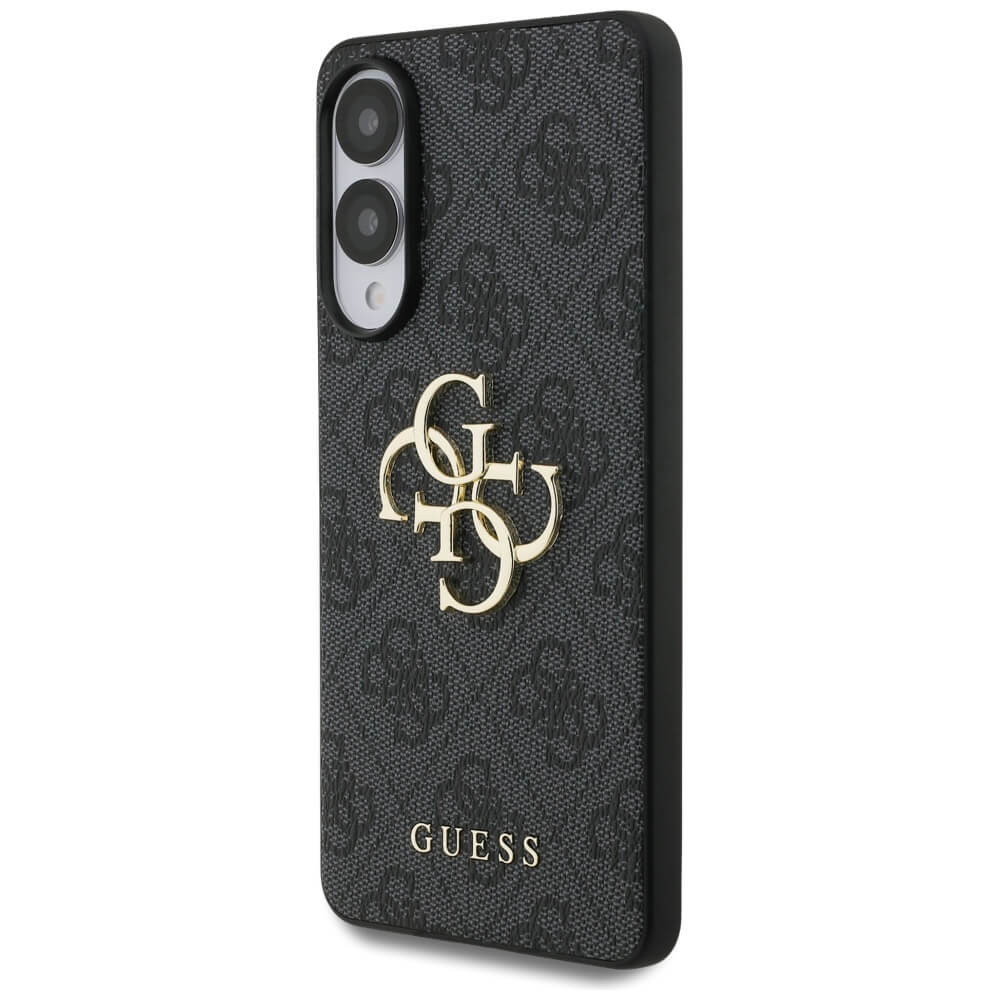 Guess Samsung Galaxy S25 Edge - Big 4G Logo Classic Logo - Σκληρή Θήκη με Επένδυση από Οικολογικό Δέρμα - Black - GUHCS25E4GMGGR