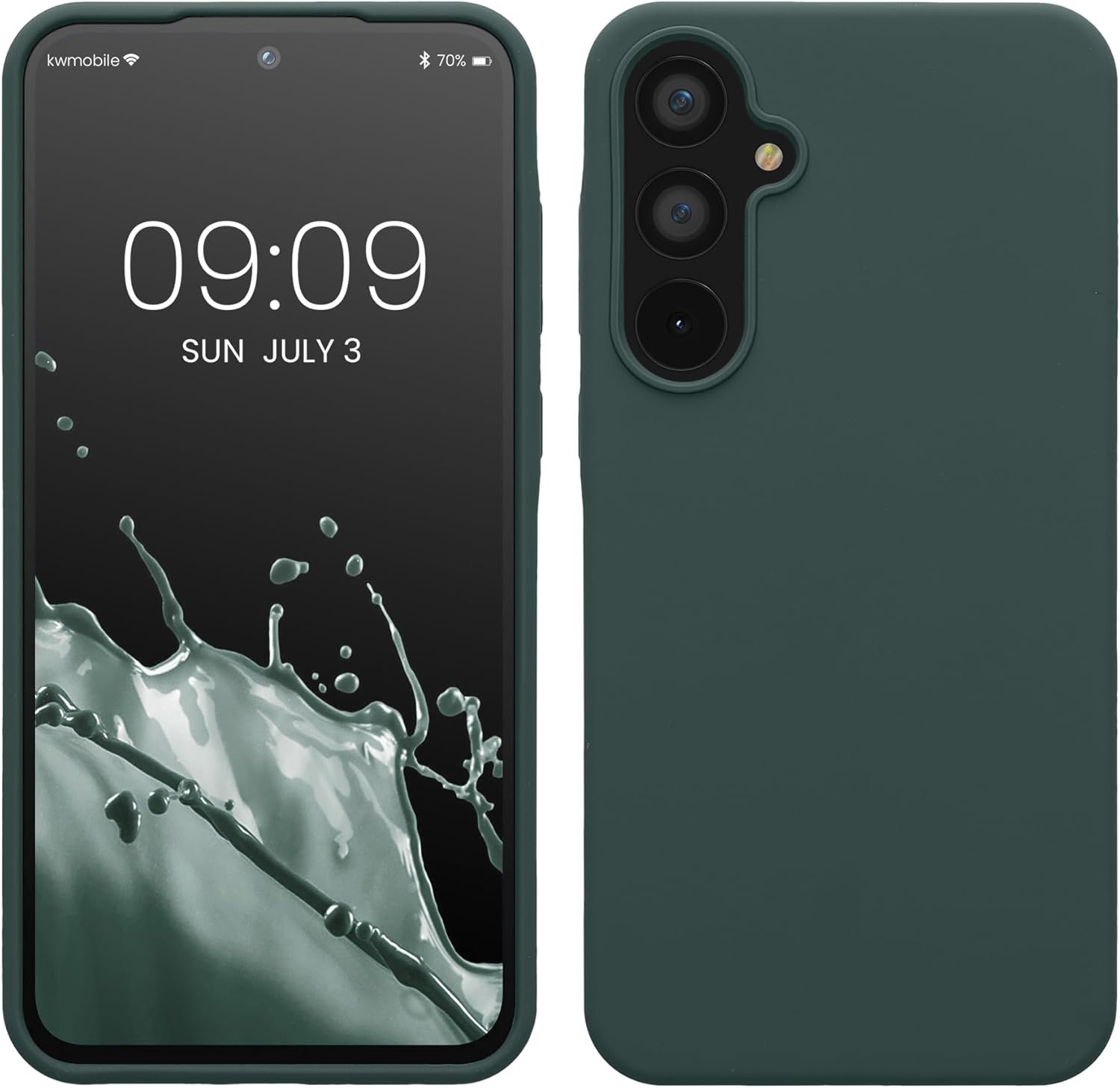 KW Samsung Galaxy A55 5G Θήκη Σιλικόνης Rubberized TPU - Blue Green