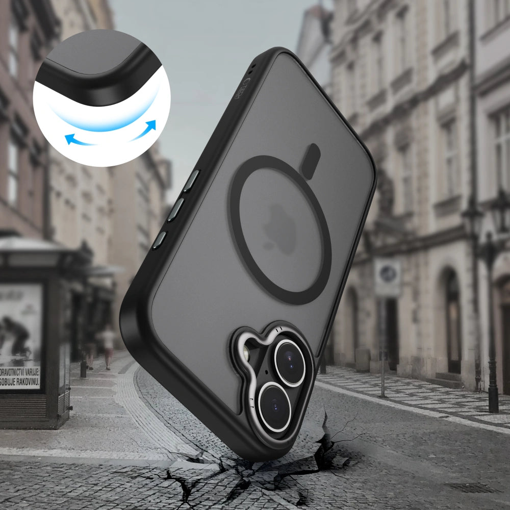 Tech-Protect iPhone 17 MagEdge - Σκληρή Θήκη με Πλαίσιο Σιλικόνης και MagSafe - Matte Black / Gunmetal