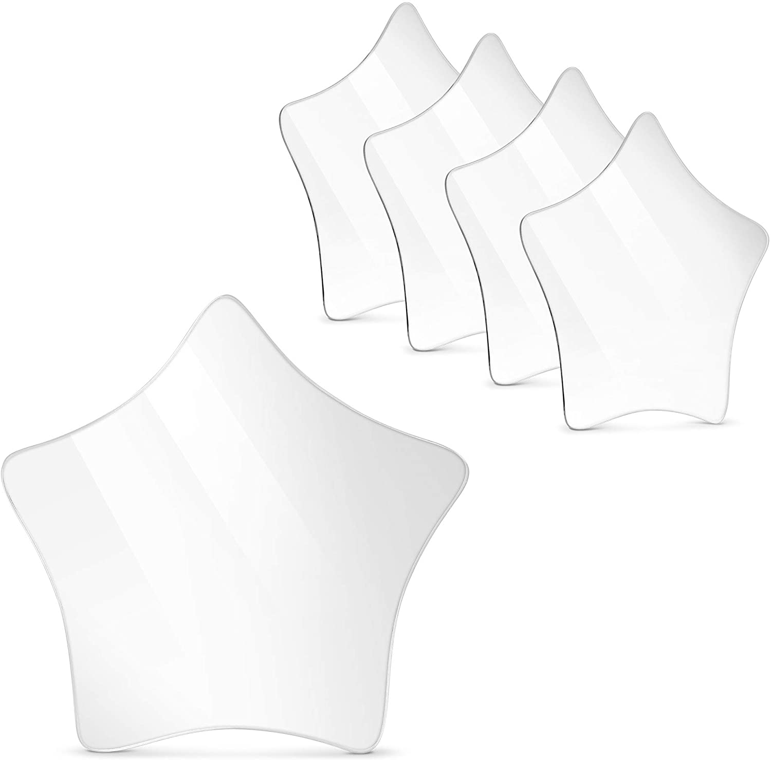 Navaris Σετ με 5 Διακοσμητικά Αυτοκόλλητα Τοίχου - Silver Reflective - 52503.01