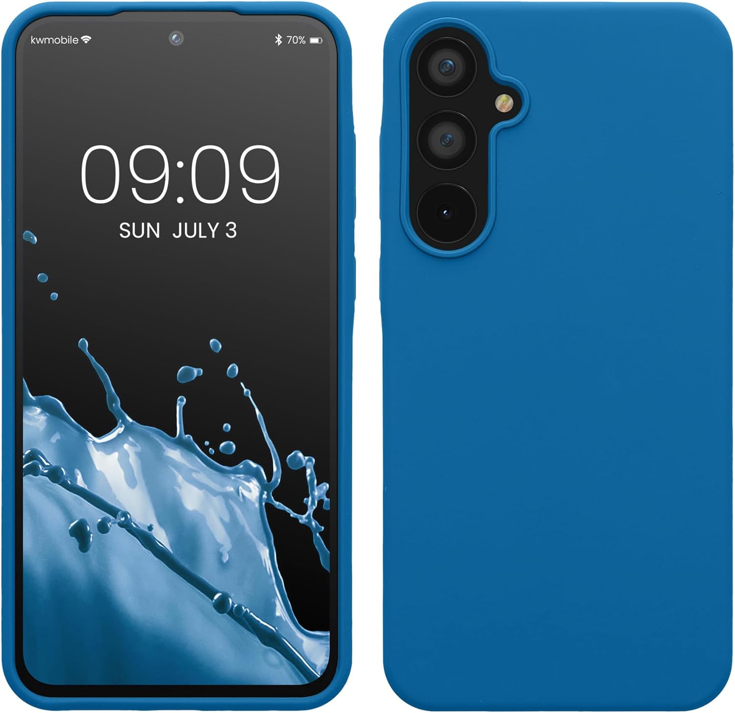 KW Samsung Galaxy A55 5G Θήκη Σιλικόνης Rubberized TPU - Blue Reef