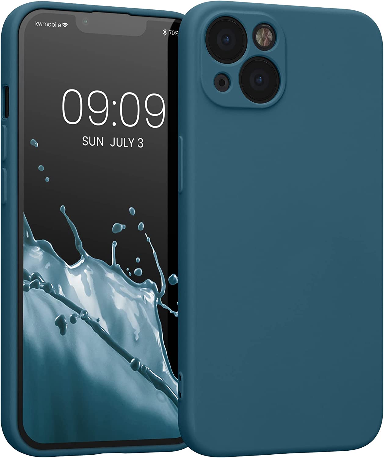 KW iPhone 13 Θήκη Σιλικόνης Rubberized TPU - Petrol Matte - 58954.57