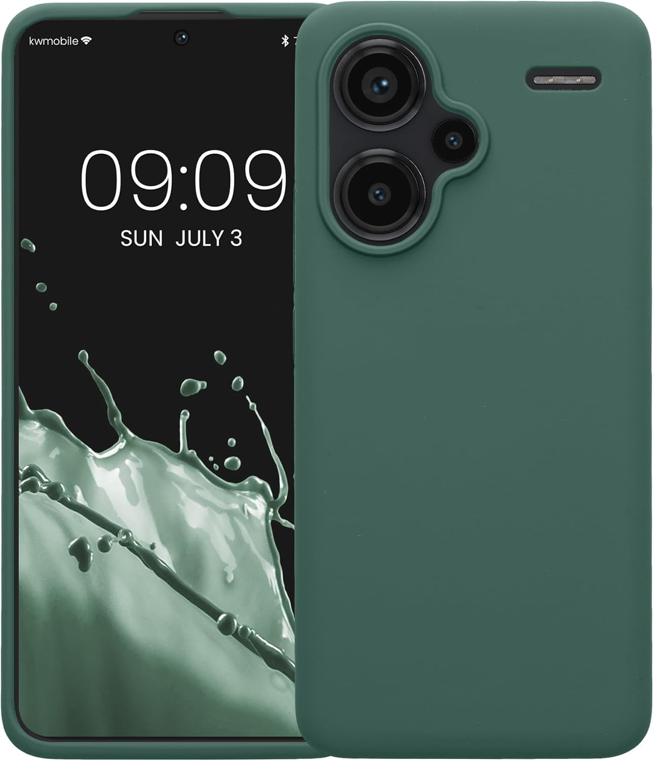 KW Xiaomi Redmi Note 13 Pro+ 5G Θήκη Σιλικόνης Rubberized TPU - Forest Green