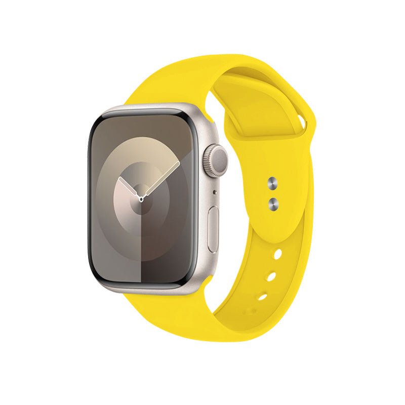 Crong Λουράκι Apple Watch 2/3/4/5/6/7/8/9/10/11 - SE (1/2/3) - 38/40/41/42mm Σιλικόνης - Liquid Strap - Yellow