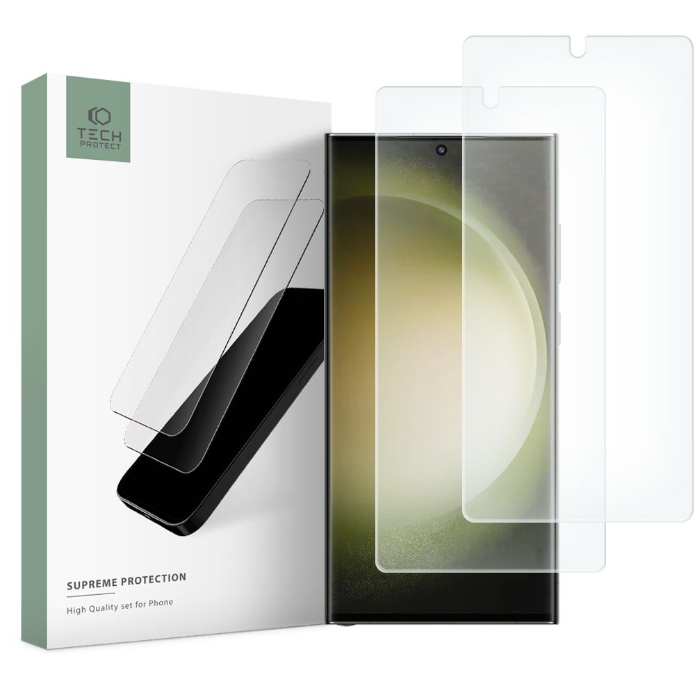 Tech-Protect Samsung Galaxy S23 Ultra Supreme Hydrogel Film Προστατευτική Μεμβράνη Οθόνης - 2 Τεμάχια - Διάφανο