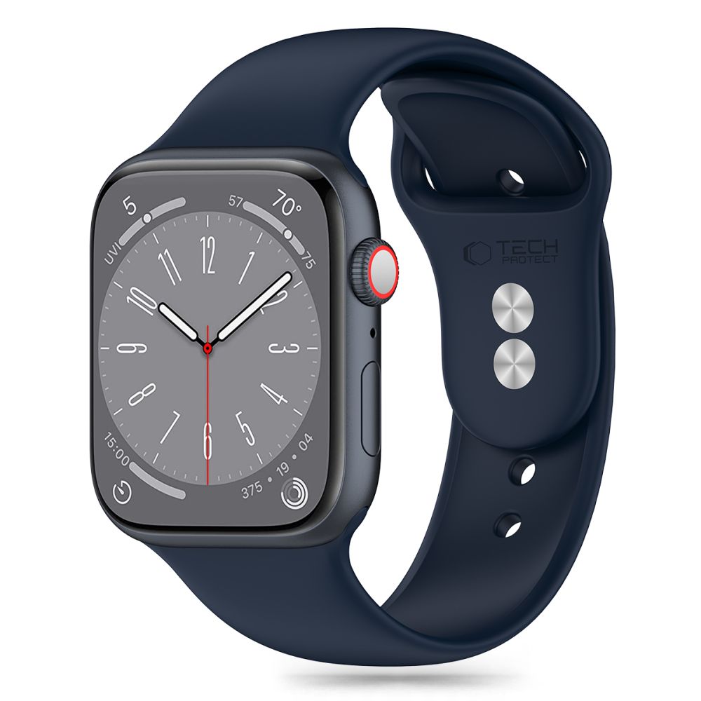 Tech-Protect Λουράκι Apple Watch 4/5/6/7/8/9/10/11 - SE (1/2/3) - ULTRA (1/2/3) - 44/45/46/49mm Silicone Σιλικόνης - Storm Blue